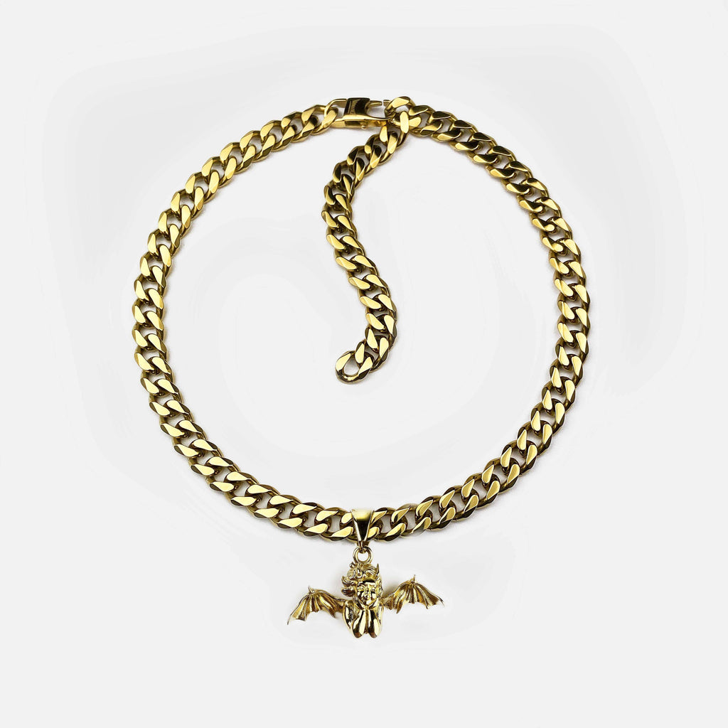 FALLEN ANGEL EXTRA HEAVY CUBAN CHAIN RARE-ROMANCE™️ RARE-ROMANCEJewelry - Jewelry - Fashion - silver - gold - necklace - pendant  - chain - choker 