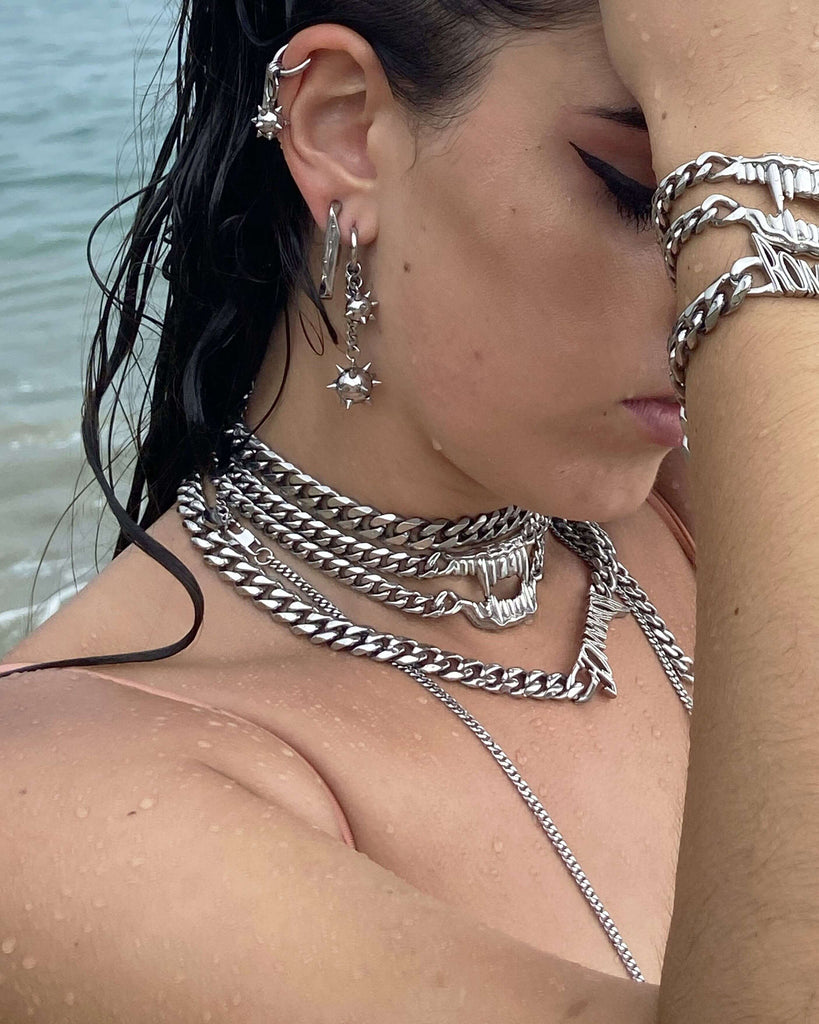 BITE ME TRIPLE CUBAN BUNDLE RARE-ROMANCE™️ RARE-ROMANCEJewelry - Jewelry - Fashion - silver - gold - necklace - pendant  - chain - choker 