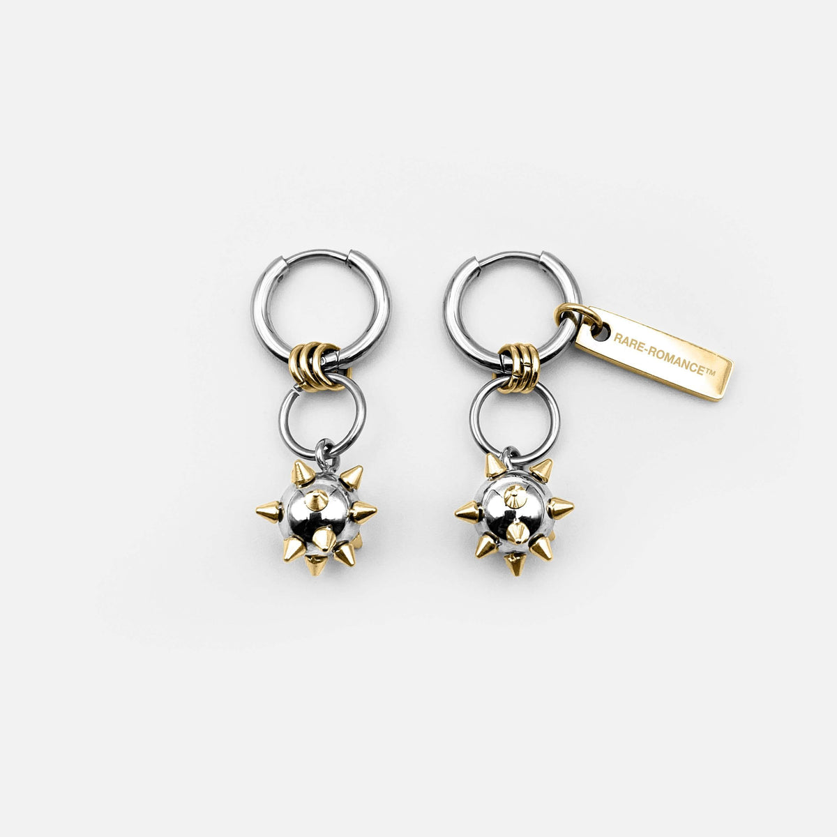 Rainbow spiky ball earrings cheap