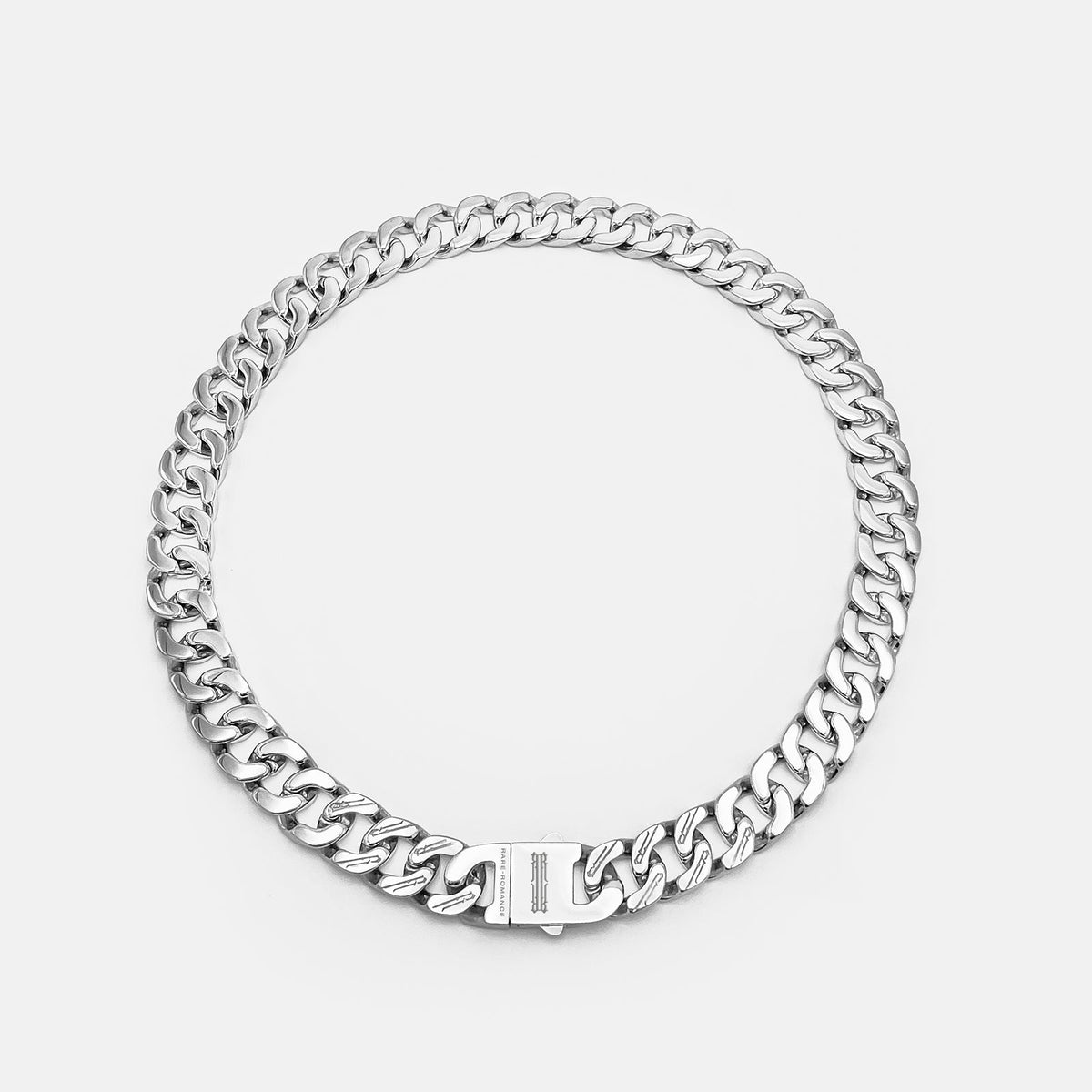 RR Monogram Cuban Link Bracelet | RARE-ROMANCE Medium