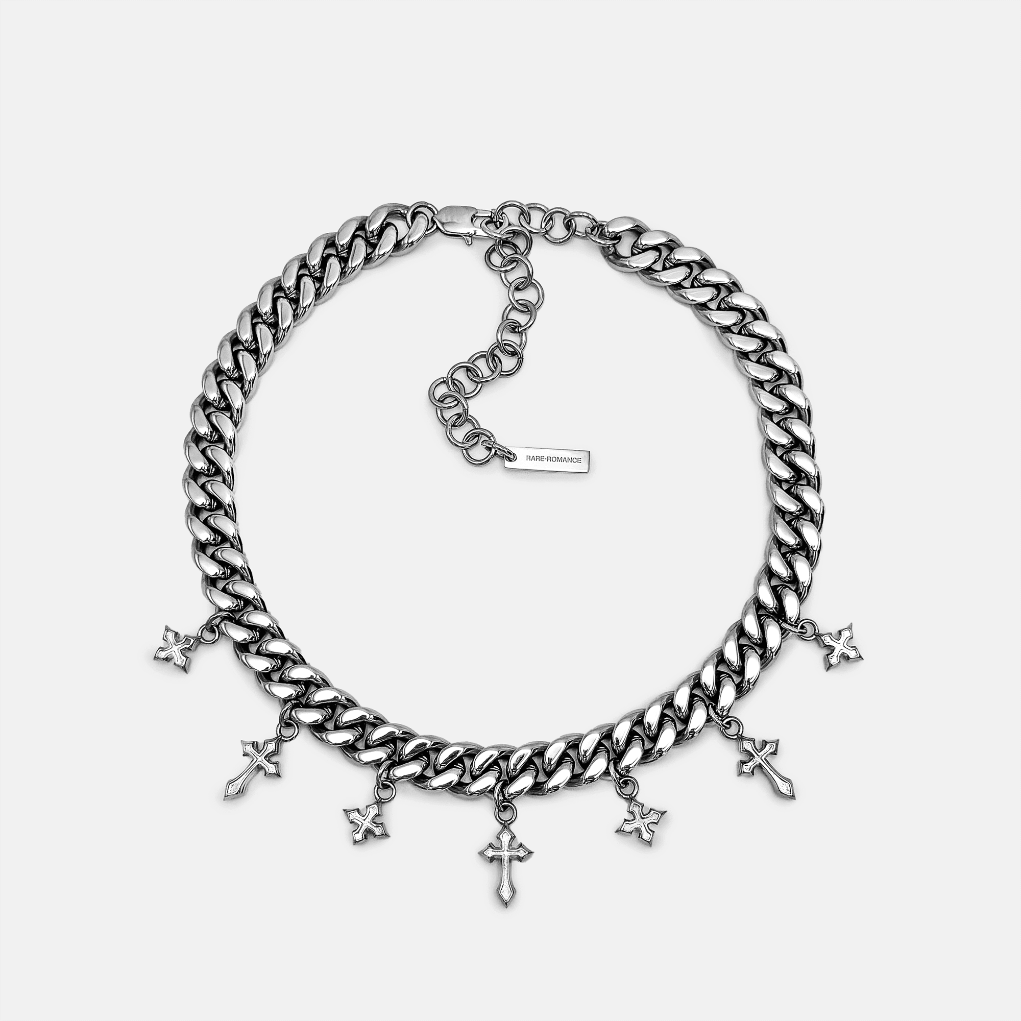 2色展開♪ RAREROMANCE Cross Cuban Bracelet CrossCharmChain_2048x.png?v=