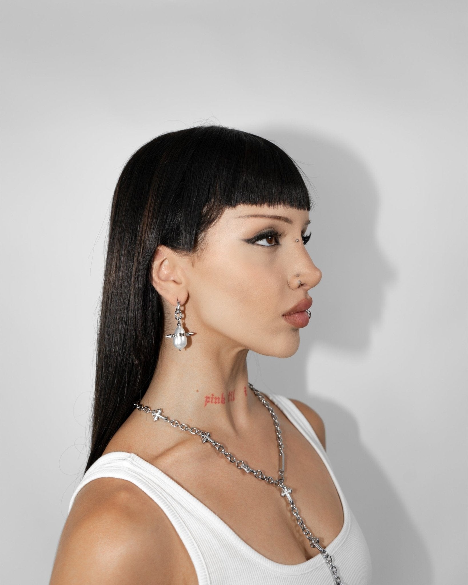 Spiked Tear Drop Pearl Earring | RARE-ROMANCE™