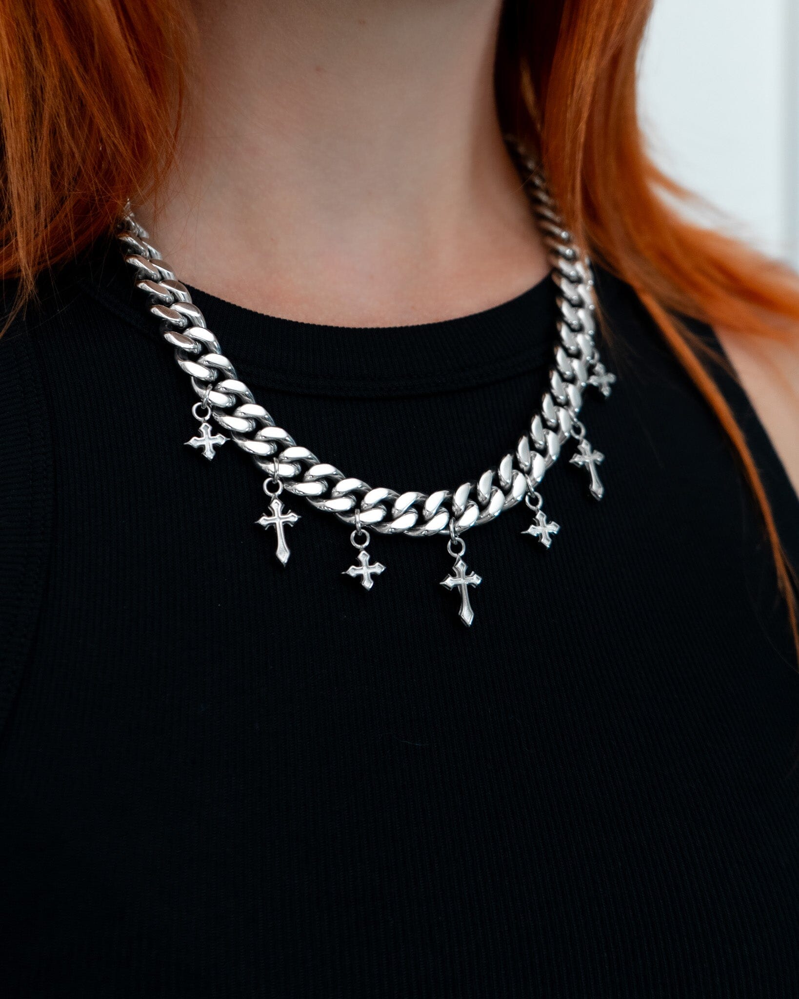 MULTI CROSS CUBAN CHAIN – RARE-ROMANCE