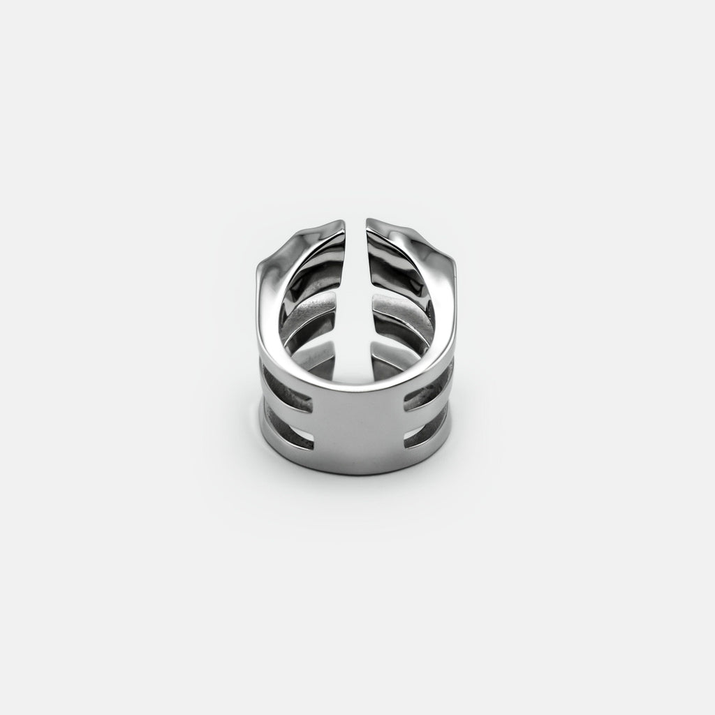 CAGED EXO-ARMOUR RING - RARE-ROMANCE
