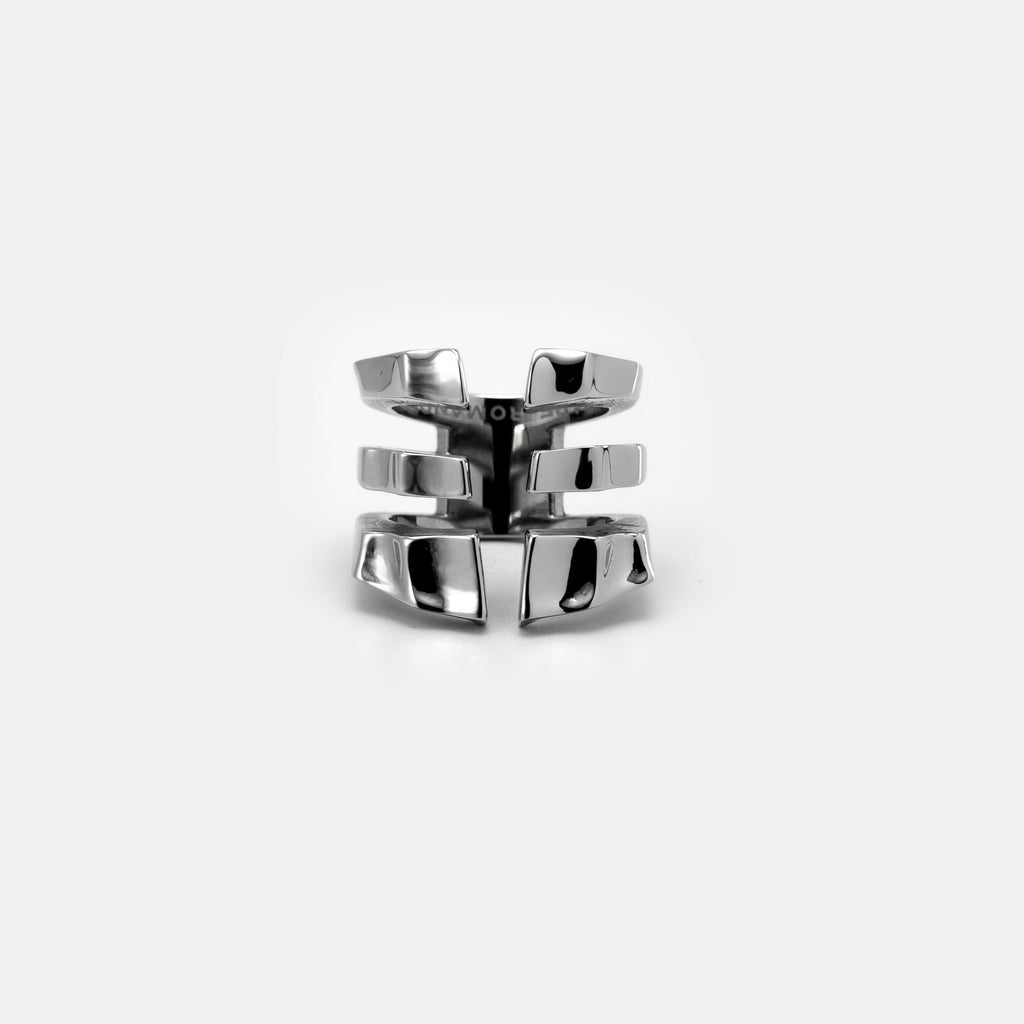 CAGED EXO-ARMOUR RING - RARE-ROMANCE