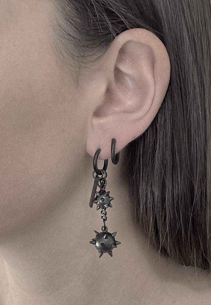 TRI-CHARM MORNING STAR EARRING - RARE-ROMANCE