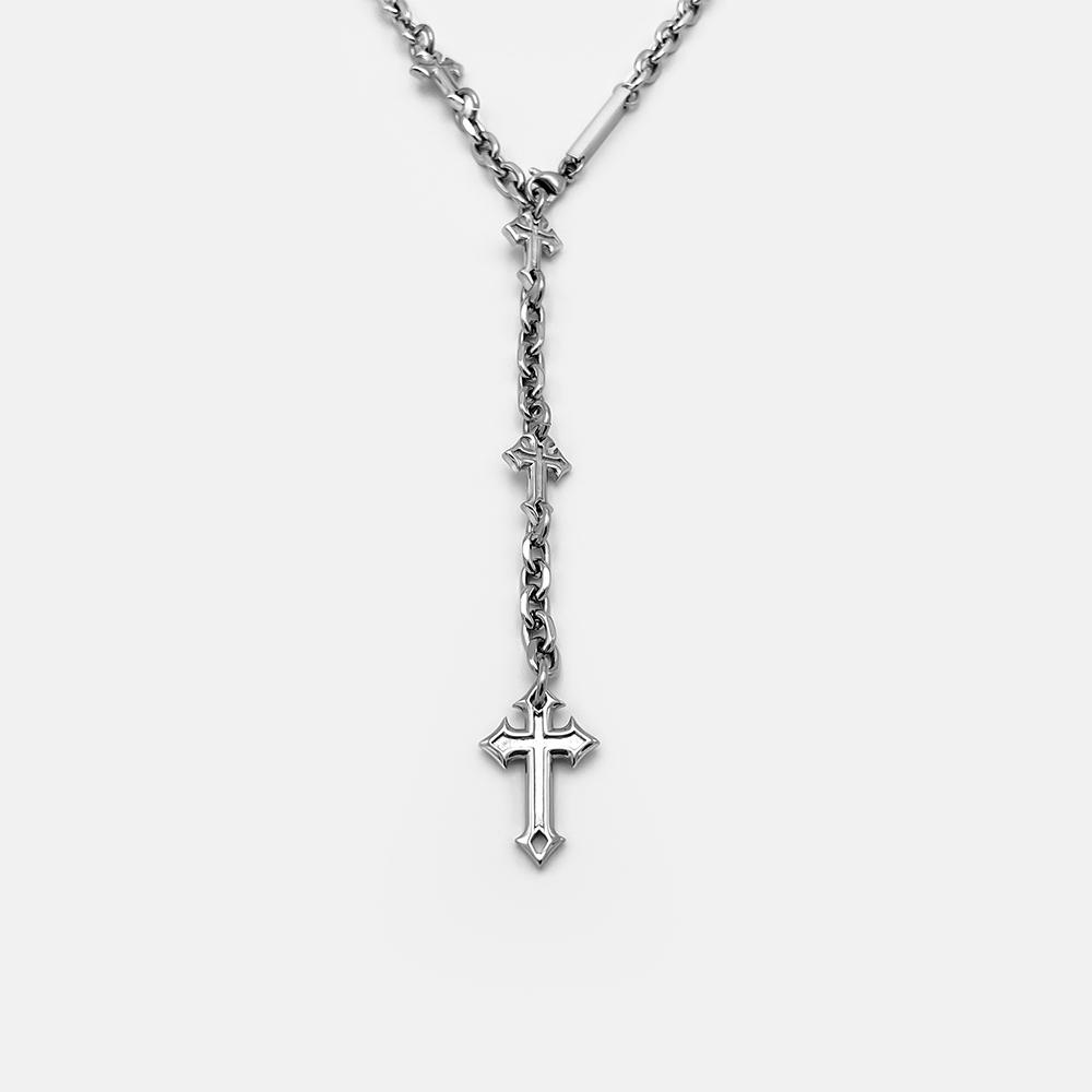 One String Cross Chain Extruded Cross chain/ choker | RARE-ROMANCE™