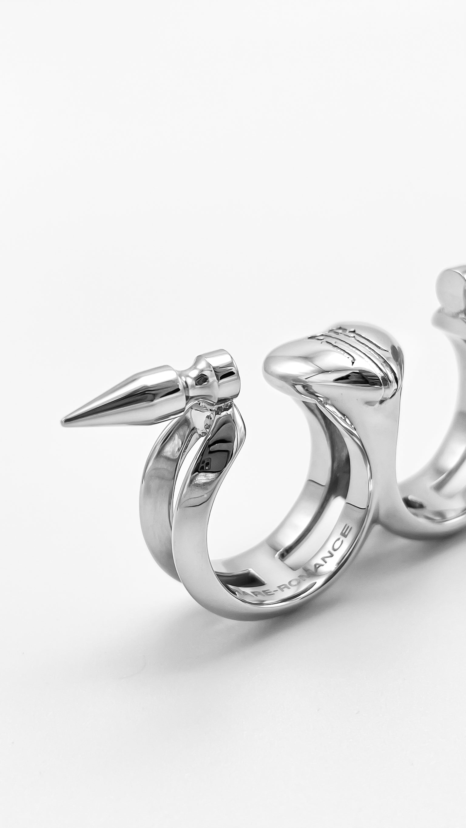 日本未発売 RAREROMANCE / SPIKE HEART RING HeartCharmCubanChain_0021_Spik