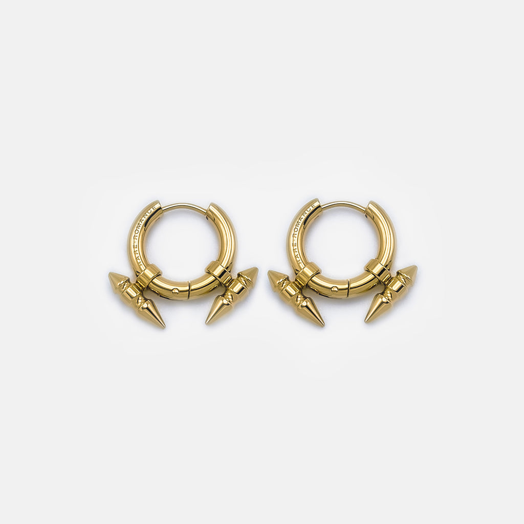 Louis Vuitton Gold Hoop V Earrings w/ Box (Looks New, Excellent