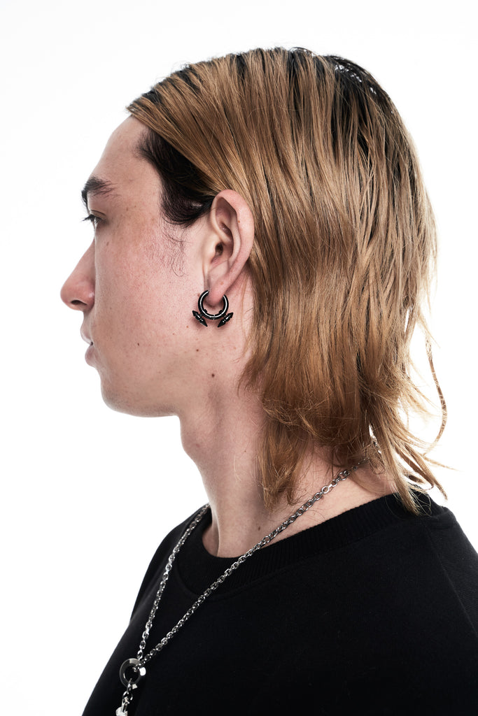 A-Z Initial Earrings for Women Men Stainless Steel Mini Hoop Earrings 2021 Trend Hip Hop Punk Rock
