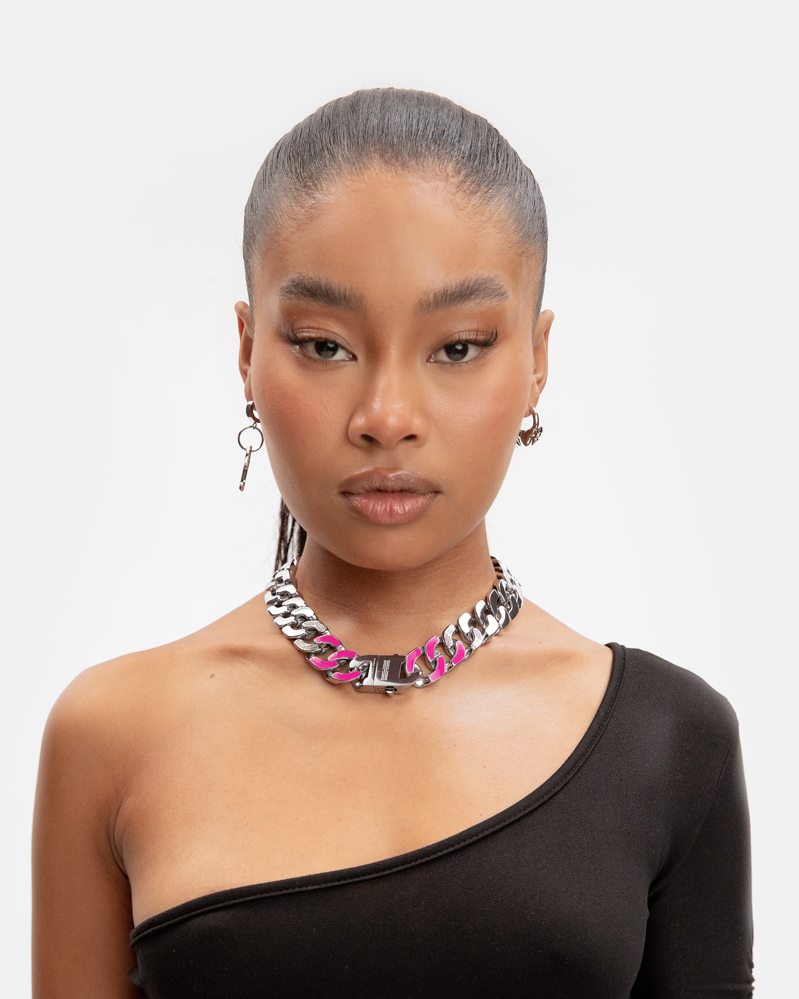 ネックレス・チョーカー RAREROMANCE CHUNKY CUBAN CHAIN PINK Chunky Cuban Chain Pink | RARE-ROMANCE™