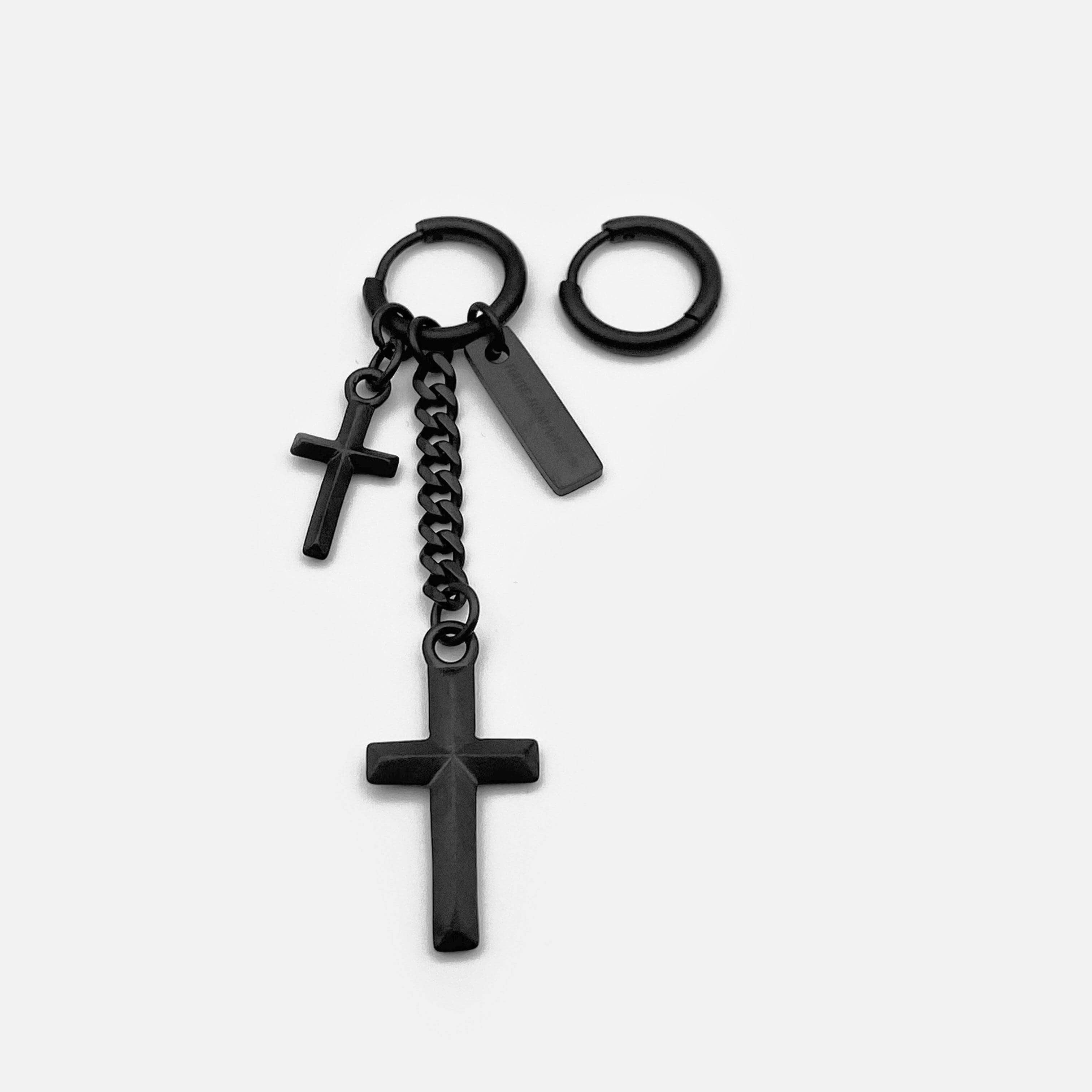 Triple charm cross earring | RARE-ROMANCE™