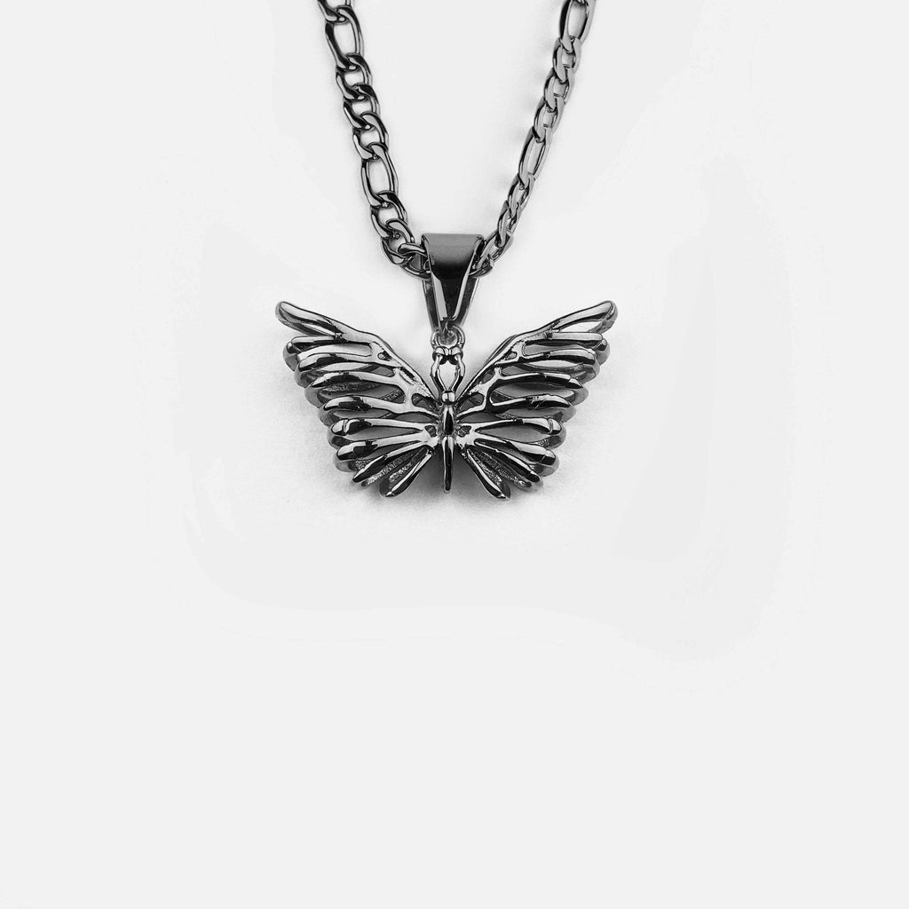 DIED LIT BUTTERFLY 2.0 FIGARO NECKLACE RARE-ROMANCE™️ RARE-ROMANCEJewelry - Jewelry - Fashion - silver - gold - necklace - pendant  - chain - choker 