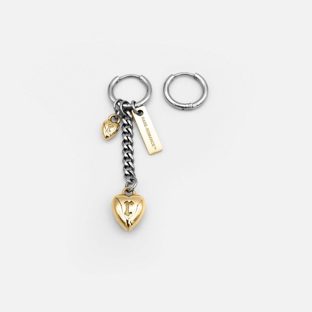 TRI-CHARM HEART EARRING RARE-ROMANCE™️ RARE-ROMANCEJewelry - Jewelry - Fashion - silver - gold - necklace - pendant  - chain - choker 