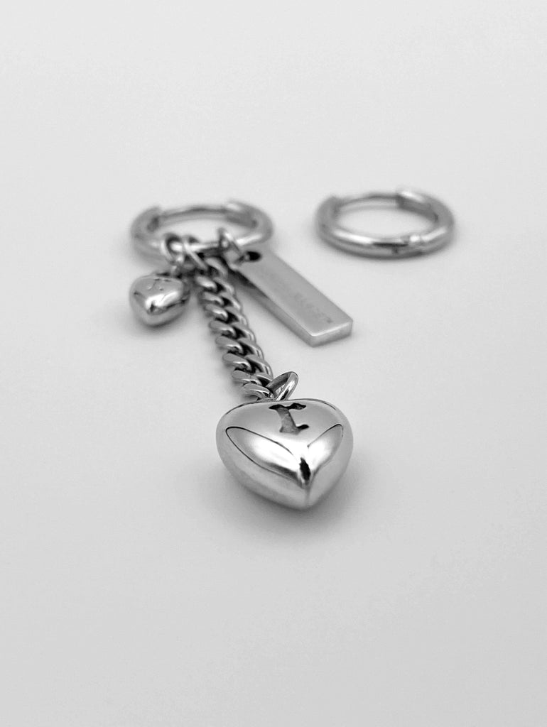 TRI-CHARM HEART EARRING RARE-ROMANCE™️ RARE-ROMANCEJewelry - Jewelry - Fashion - silver - gold - necklace - pendant  - chain - choker 