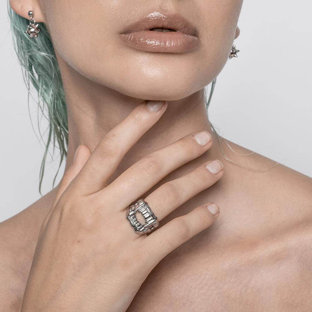 ☆nff☆ dotty romance ringbeige 4603209 Ring - French kiss disc ring | Ginette NY